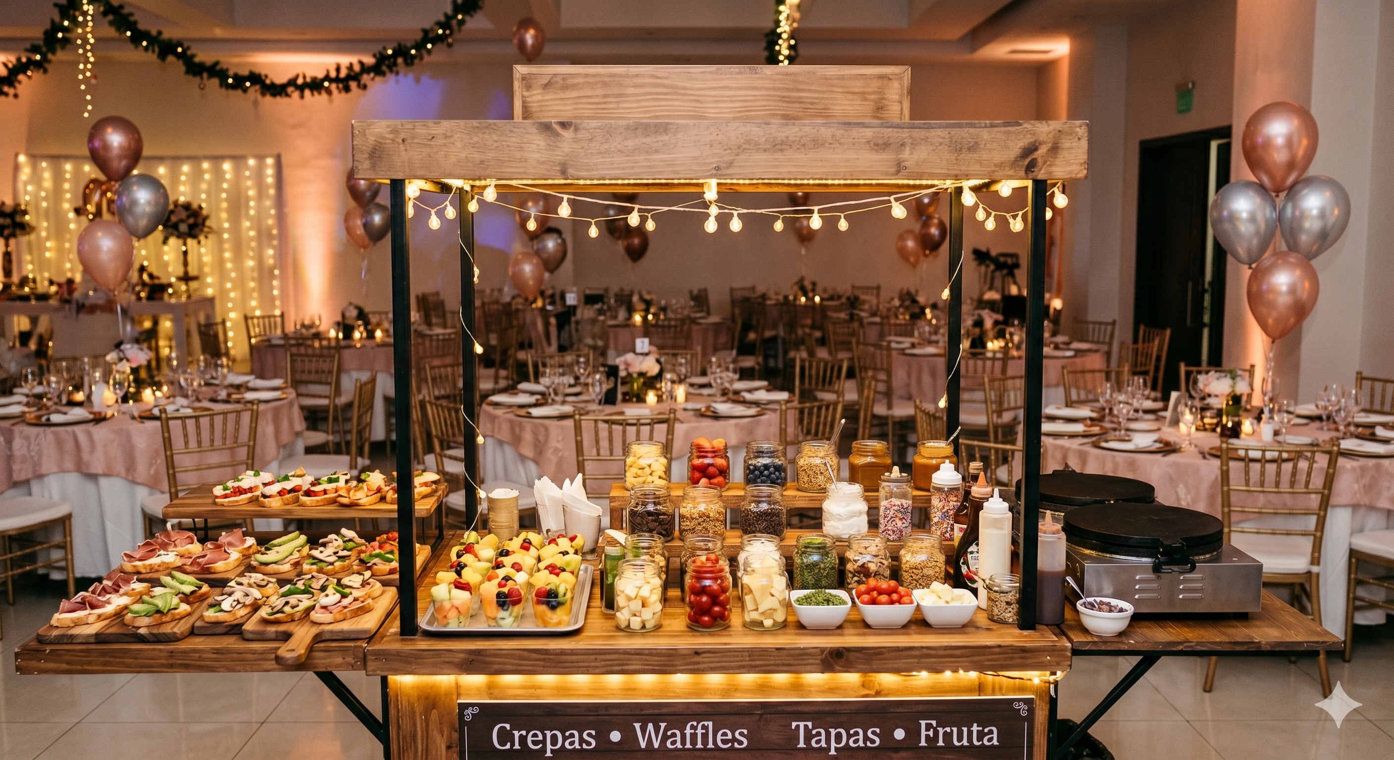 Carrito de Toppings y tapas